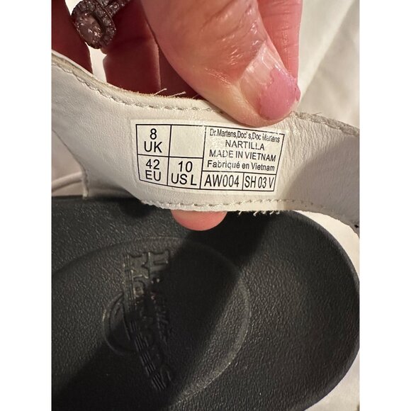 Dr. Martens Nartilla White Leather Gladiator Sandals Womens 10 Chunky platform - Picture 10 of 16